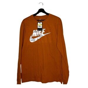 Men's The Nike Tee   Long Sleeve Cotton/Polyester Camo Print Swoosh Shirt Small